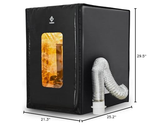 FUNGDO 3D Printer Enclosure Fume Extractor Smoker Absorber Ventilation Kit Eliminate 3D Printing Resin Smell 3D Printer Filament Odor Keep Room Air Fresh 3D Printer Warmer (Small Plus) FUNGDO