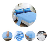 ROWADALO 5 Pieces Blue Gradient Glitter Sparkles Comforter Set Twin Size Galaxy Starry Sky Bedding Sets 5 Pcs Bed In A Bag for Kids Teen Girls Ultra Soft All-Season Girls Comforter Set,DJT-GB5002-Twin ROWADALO