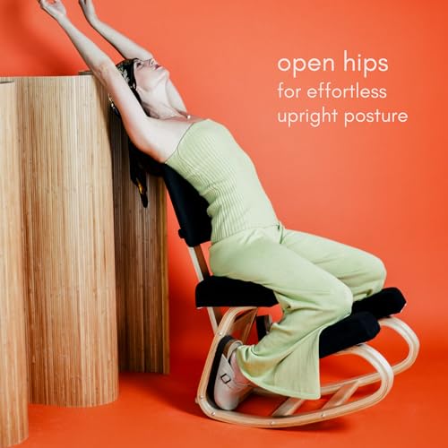 Sleekform East Austin Kneeling Chair, Posture Support Comfortable Ergonomic Kneeling Chair, Natural Back Pain Relief, Best for Posture Sleekform