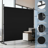 AKTOP Room Divider, Freestanding Single Panel Privacy Screen, Portable Temporary Wall Dividers for Room Separation, Large Room Partitions and Separators for Home, Office, Dorm, 71''W x 71''H, Black AKTOP
