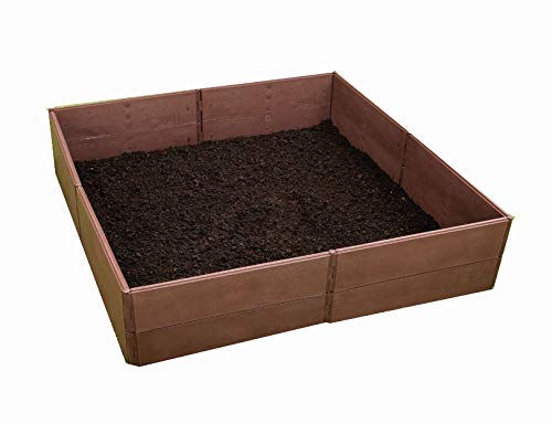 Emsco Group Raised Bed Garden Bed Boards - 4' x 4' - Brown Emsco Group