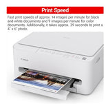 Canon PIXMA TS4320 Wireless Color Inkjet Printer for Duplex Printing, White – Home Printer with Copier/Scanner, Compact Design, Easy Setup, 1 Year Limited Warranty