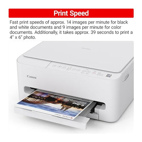 Canon PIXMA TS4320 Wireless Color Inkjet Printer for Duplex Printing, White – Home Printer with Copier/Scanner, Compact Design, Easy Setup, 1 Year Limited Warranty Canon