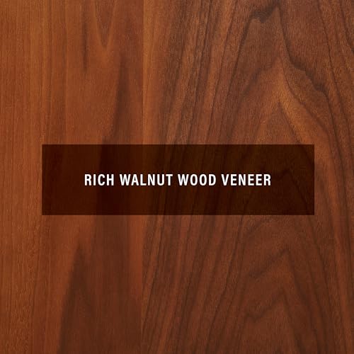 Crosley Furniture Asheville Mid-Century Modern Media Console Record Player Stand, Storage for Vinyl Records, Walnut, Large Crosley Furniture