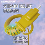 HUANCHAIN Outdoor Extension Cord 100 ft Waterproof, 16/3 Gauge Flexible Cold-Resistant Appliance Extension Cord Outside, 10A 1250W 16AWG SJTW, 3 Prong Heavy Duty Electric Cord Yellow, ETL huanchain