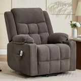 Ketaiyou Electric Power Lift Recliner Chair Sofa with Massage and Heat for Elderly, USB and Type-C Ports, Cup Holders, Infinite Position (Brown, Regular)
