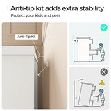 LINSY HOME White 5-Drawer Dresser - Modern Bedroom Chest with Wide Drawers, Wood Storage Organizer for Bedroom or Living Room LINSY HOME