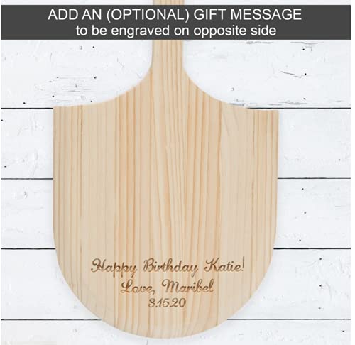 Personalized Wood Pizza Board/ 14 Inch Pizza Peel, Wood Pizza Peel (Custom Name) - WoodArtSupply