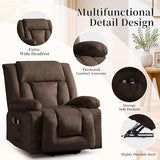 Korser Power Lift Recliner Chair for Elderly with Massage and Heat, Oversized Electric Recliner with Side Pockets, Living Room, Waffle, Brown