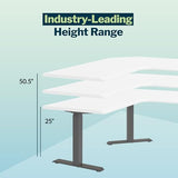 Vari ComfortEdge 80x60 L-Shape Electric Standing Desk – Height Adjustable Sit-Stand VariDesk for Corner Office with Reversible Left/Right Design + White Laminate Top/Slate Legs (Ships in 3 Boxes) Vari