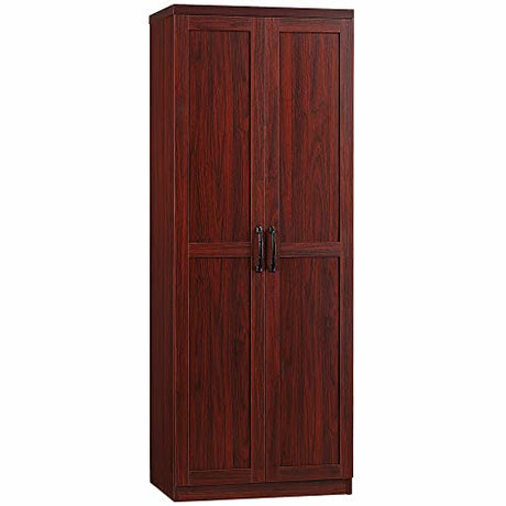 HOMCOM 63" 2-Door Kitchen Pantry, Freestanding Storage Cabinet with 5-tier Shelving and 2 Adjustable Shelves for Dining Room, Cherry Wood Color HOMCOM