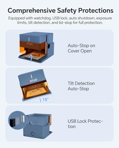 Ortur R1 5000mW Class 1 Foldable Laser Engraver with 1000mW 1064nm Infrared Laser Module, Exquisite Gift Box Packaging, APP Control Laser Engraver for Wood and Metal, Plastic, Acrylic Ortur