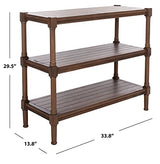 SAFAVIEH Home Collection Rafiki Brown 3-Shelf Console Table CNS5715C SAFAVIEH