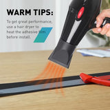 FCSOTSPS Garage Door Seal Top and Sides, 34.4FT Soft and Hard Composite Rubber Black Garage Door Weather Stripping Replacement, Universal Weatherproofing Garage Door Side Seal Strip FCSOTSPS