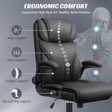 HeroSet Office Chair, Ergonomic Big and Tall Computer Desk Chairs, Executive Breathable Leather Chair with Adjustable Flip-up Armrests, Lumbar Support Swivel PC Chair with Rocking Function HeroSet