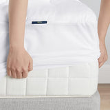 Serta ComfortSure Full Mattress Cover, Fitted Pillow Top Mattress Pad, Super Soft and Breathable Quilted Cotton Protector with 18" Elastic Deep Pockets for Secure Fit, White Serta