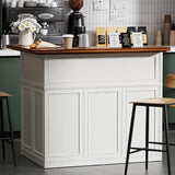 OUTGUAVA Reception Desk with Counter, Modern L Shaped Reception Desk with Storage Shelves, 52” Retail Counter for Checkout, Lobby, Office, Salon, White OUTGUAVA