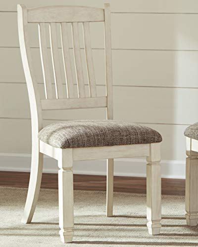 Signature Design by Ashley Bolanburg 20" Upholstered Dining Room Chair, Set of 2, Antique White - WoodArtSupply