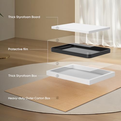 Sweetcrispy Black Bathroom Vanity Mirror for Wall, 22x30 Inch Metal Framed Wall Mirror Farmhouse Rectangle, Anti-Rust, Tempered Glass, Hangs Horizontally or Vertically Sweetcrispy