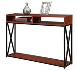 Convenience Concepts Tucson Deluxe 2 Tier Console Table, Cherry / Black Convenience Concepts