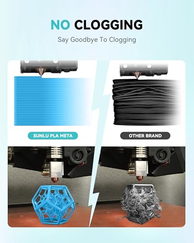 SUNLU 250G PLA Meta Filament Bundle, Fast Printing Meta PLA 3D Printer Filament 1.75mm, 250G, Total 8 Rolls Black+White+Grey+Sky Blue+Mint Green+Cherry Red+Sakura Pink+Lemon Yellow SUNLU