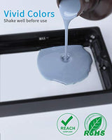 ELEGOO Water Washable 3D Printer Resin, Rapid Precise Printing Resin 405nm Curing Resin for LCD 3D Printer, Grey 1000g ELEGOO