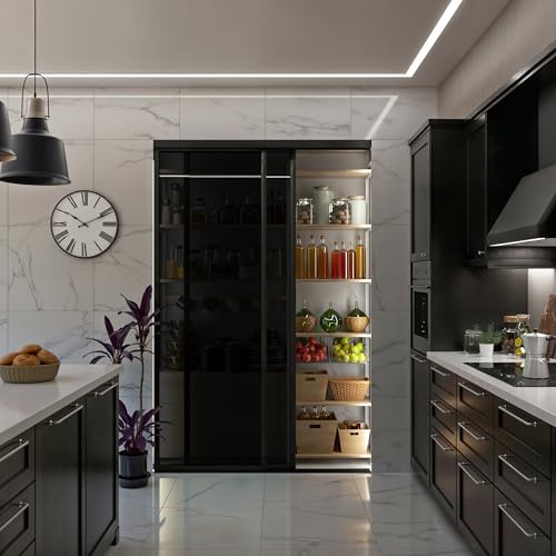 Doors55 Glass Room Divider and Sliding Glass Closet Doors - Smoked Frosted Partition Wall - Clear, Smoked and Frosted Glass Sliding Doors Options (Smoked Glass, 60x80) Doors55
