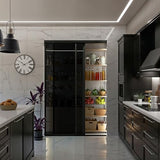 Doors55 Glass Room Divider and Sliding Glass Closet Doors - Smoked Frosted Partition Wall - Clear, Smoked and Frosted Glass Sliding Doors Options (Smoked Glass, 60x80) Doors55