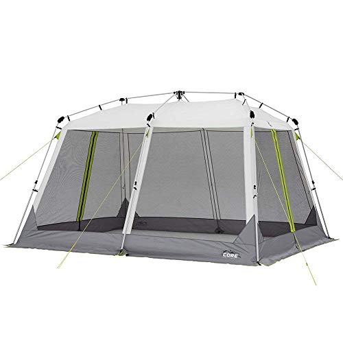 CORE 12'x10' Instant Screen House | Folding and Portable Large Pop Up Canopy Shelter with Included Carry Bag | Perfect for Family Camping, Outdoor, Picnic, Backyards, BBQ, Tailgate, Patio and - WoodArtSupply