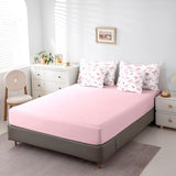 Feelyou Pink Bow Bed Set for Kids Boys Girls Queen Size Cute Dreamy Princess Style 7 Pieces Beeding Set Ultra Soft Bow Pattern Bed in a Bag with Comforter, Sheets, Pillowcases Bowknot Room Decor Feelyou