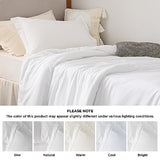 Bedsure Duvet Cover Twin/Twin XL Size - Soft Double Brushed Bedding Set for Kids & Adults, Zipper Closure, 2 Pieces, Includes 1 Duvet Cover (68"x90") & 1 Pillow Sham, NO Comforter, White Bedsure