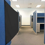 Pinkunn 40 x 48 Inch Office Cubicle Curtain with Stainless Steel Self Adhesive Hook Portable Privacy Door Partition Room Office Divider(Black) Pinkunn
