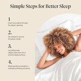 Kitsch Satin Pillowcase with Zipper for Hair & Skin - Softer Than Silk Pillow Cases, Smooth Cooling Satin Pillow Case, Wrinkle-Free, Machine Washable - Pillow Cases Standard Size (19x26) - Ivory Kitsch
