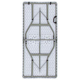 Flash Furniture Kathryn 5' Rectangular Plastic Folding Event Table with Carrying Handle, Bi-Fold Portable Banquet Table for Indoor/Outdoor Events, White Flash Furniture