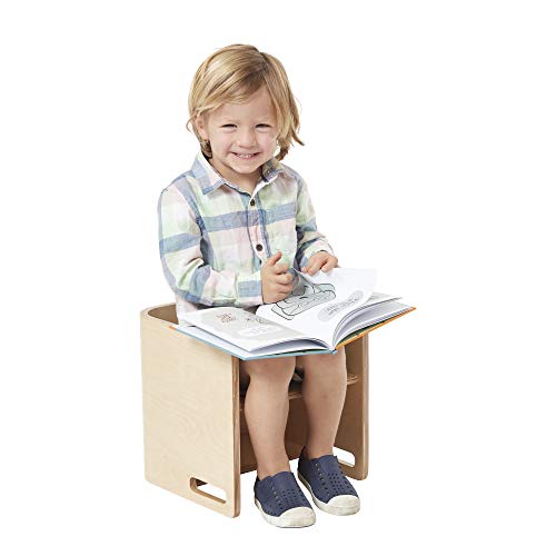 ECR4Kids Bentwood Multipurpose Cube Chair, Kids Furniture, Natural ECR4Kids