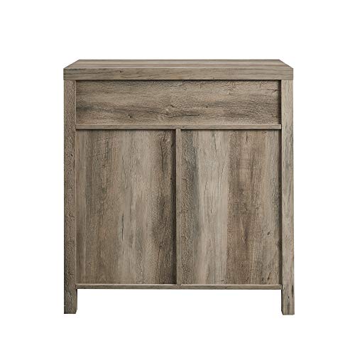 Walker Edison Cass Modern Farmhouse Double Barn Door Accent Cabinet, 30 Inch, Grey Wash - WoodArtSupply