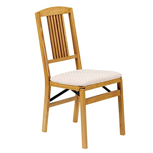 Stakmore Simple Mission Folding Chair Finish, Set of 2, Oak MECO