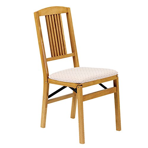 Stakmore Simple Mission Folding Chair Finish, Set of 2, Oak