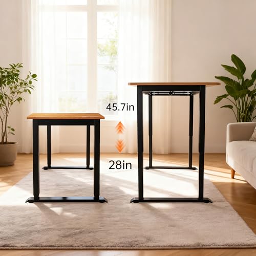 Fromann Electric Standing Desk Frame, 4-Leg Dual Motor Adjustable Standing Desk Legs for Max 70'' x 29.5'' Desktop,Heavy Duty 220lb Load Capacity for Home Office, Frame Only Fromann