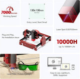 Mini Laser Engraver for Beginner, Woxcker S1 1.6W Laser Engraver Machine Portable No Need Installation 130mm x 130mm Bed Size 0.05 Laser Spot for DIY, Wood, Acrylic, Leather, Leaf Woxcker