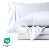 Bare Home Queen Sheet Set - 22" Deep Pockets - Luxury 1800 Ultra-Soft Microfiber Queen Bed Sheets - Double Brushed - Easy Fit - 4 Piece Set - Bedding Sheets & Pillowcases (Queen, White) Bare Home