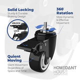 HOMEDANT House 5-Tier Metal Boltless Rolling Cart Shelf Rack Casters Heavy Duty Laminated Wheel Shelving Unit Adjustable Storage Shelves Organizer Kitchen Garage 36.2" W x 16.5" D x 69.5" H 1Pack HOMEDANT