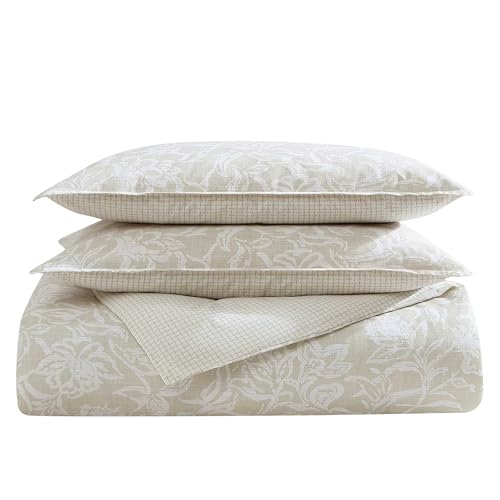 Nautica - Comforter Set, Soft Reversible Bedding with Matching Shams, Casual Home Decor (Tortola Beige, Full/Queen) Nautica