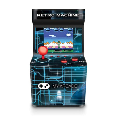 My Arcade Retro Machine Playable Mini Arcade: 200 Retro Style Games Built In, 5.75 Inch Tall, Powered by AA Batteries, 2.5 Inch Color Display, Speaker, Volume Control dreamGEAR