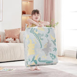 Givjoy Foldable Floor Mattress for Kids, Glow in The Dark Dinosaur Toddler Washable Tri Folding Floor Mat for Nap Daycare, Child Trifold Futon Sofa Bed with Storage Bag for Playroom Girls and Boys Givjoy