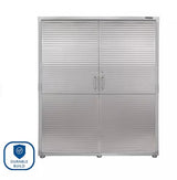 Solid Stainless Steel Lockable Extra Wide MEGA Storage Cabinet, 60" W x 24" D x 72" H (Granite Gray) Generic