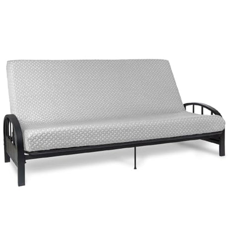 Milliard Full Size Futon Mattress, Light Grey, 71 x 52 x 6 Inch, Memory Foam Futon Mattress Full Size, CertiPUR-US, Comfy Sofa Bed, Couch, Removable Washable Hypoallergenic Cover, Frame Not Included Milliard