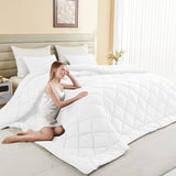120x98 Oversized King Comforter,Super King Size Comforter Oversized, All Season Soft Lightweight Quilt Down Alternative Duvet Insert with 8 Corner Tabs(120x98, White) MIOTO