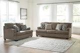 Signature Design by Ashley Stonemeade Casual Loveseat with 2 Toss Pillows, Dark Brown Signature Design by Ashley