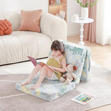 Givjoy Foldable Floor Mattress for Kids, Glow in The Dark Dinosaur Toddler Washable Tri Folding Floor Mat for Nap Daycare, Child Trifold Futon Sofa Bed with Storage Bag for Playroom Girls and Boys Givjoy